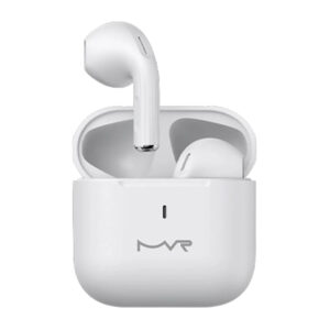 MVR Robin Pro 2.0 TWS Earphones – White | True Wireless Stereo Earbuds, Wireless Charging