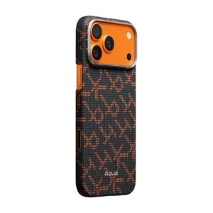 PITAKA Monogram Edge Case – Leaping for iPhone 17 Pro Max (Orange Black)
